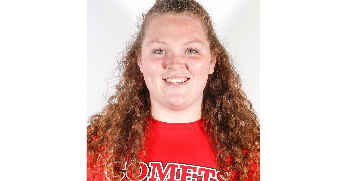 First team, shot put: Sadie Boos, Bishop Kelley